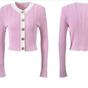 Contrast trim cardigan